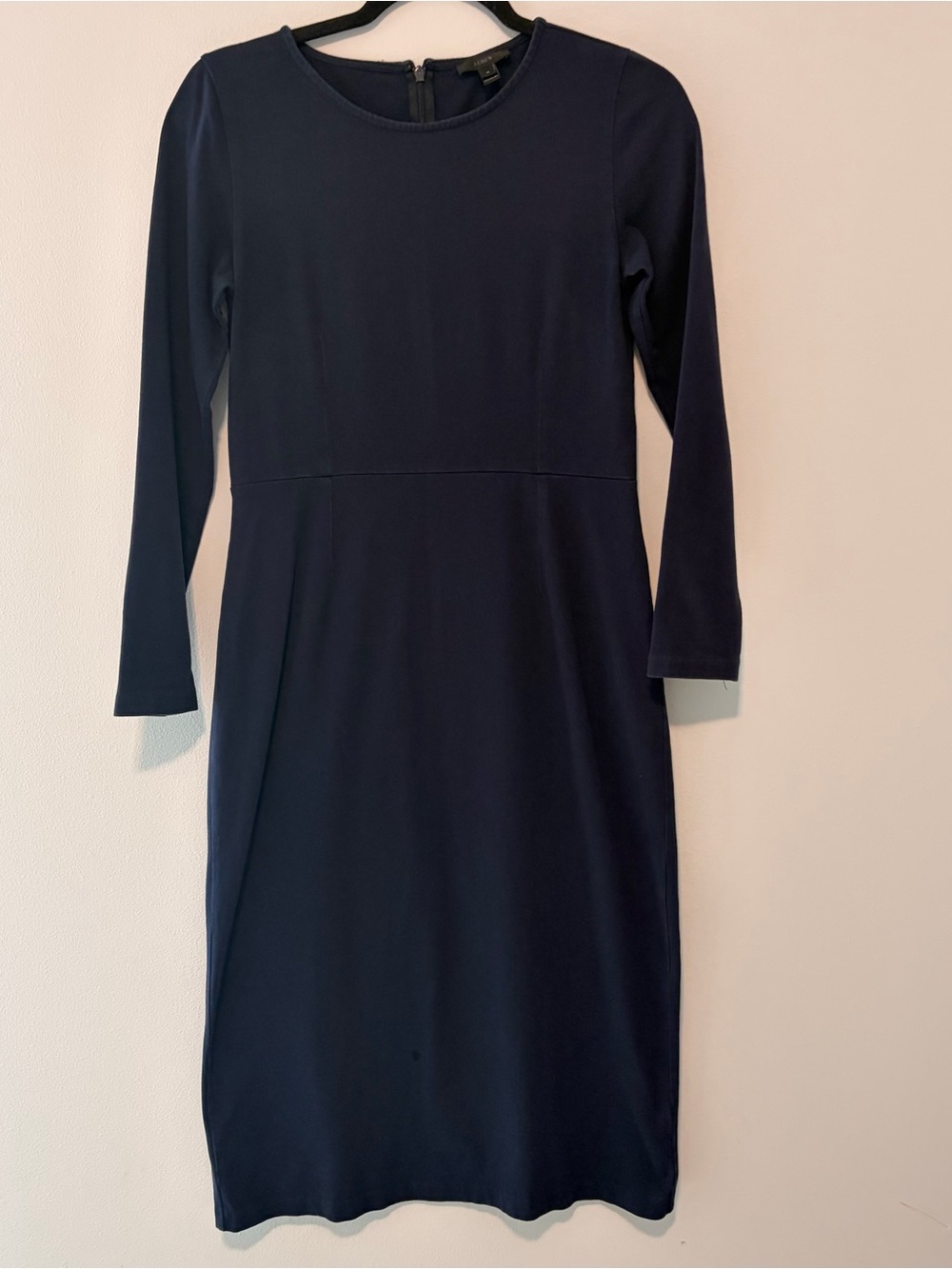 J.Crew Navy Cotton Sheath Dress Size 4